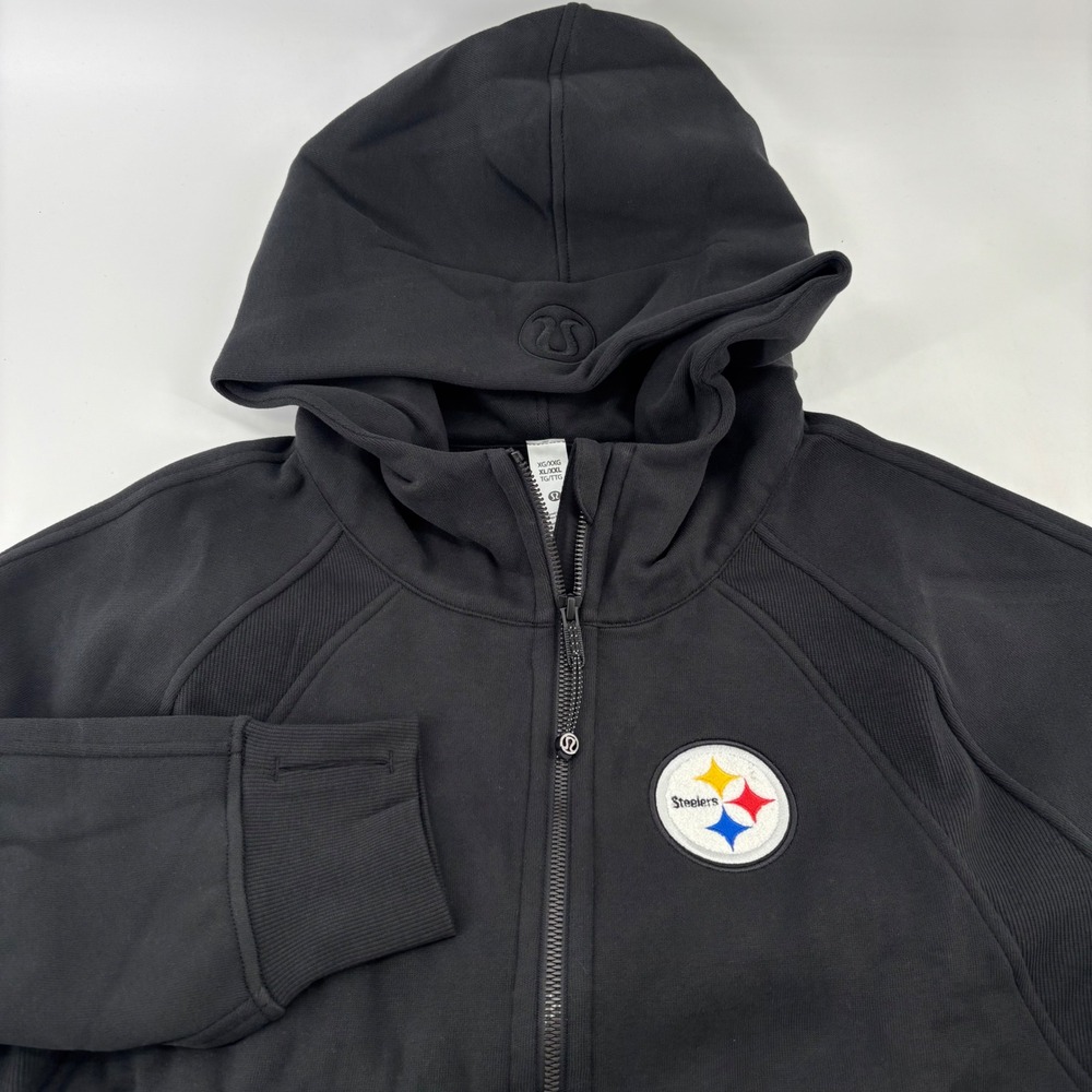 Lululemon NFL Pittsburgh Steelers Scuba Half-Zip Hoodie Women XL/XXL Black NWT